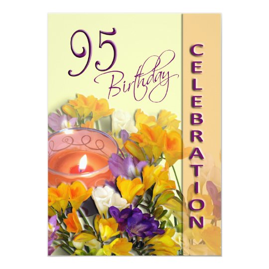95th Birthday Celebration Party Invitation Zazzle 95th Birthday Celebration Party Invitation Zazzle