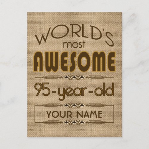 95th Birthday Celebration World Best Fabulous Invitation Postcard