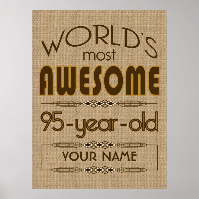 95th Birthday Celebration World Best Fabulous Poster (Front)