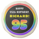 [ Thumbnail: 95th Birthday: Colorful Rainbow # 95, Custom Name ]