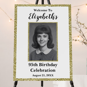 95th Birthday Custom Photo Welcome Sign