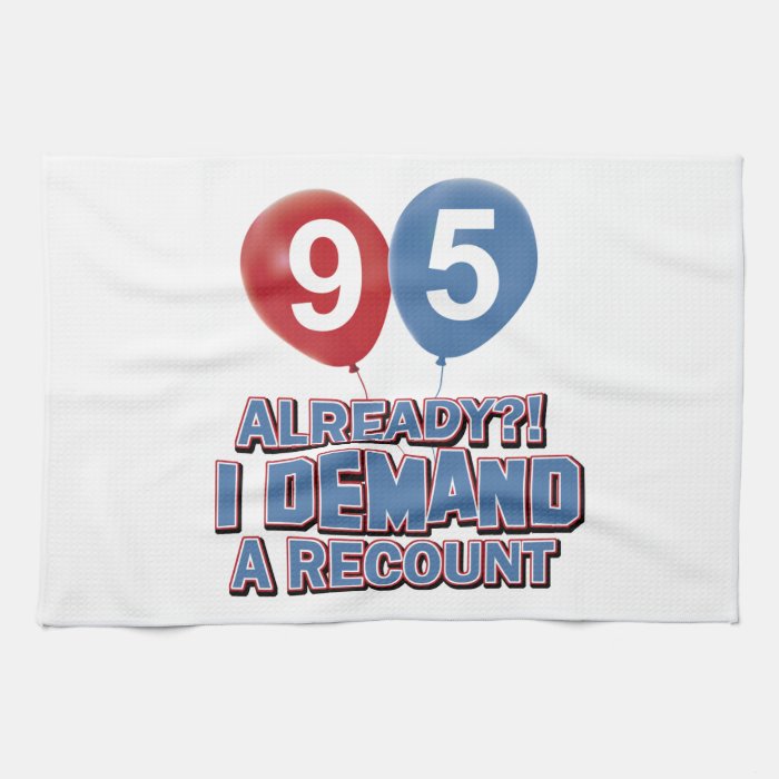 95th birthday designs hand towels