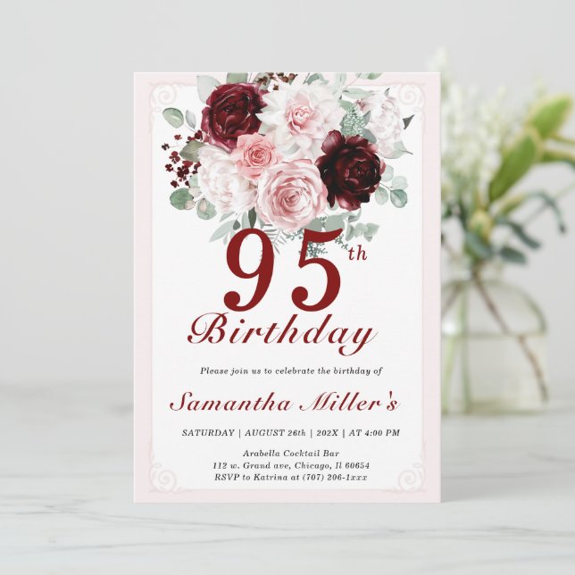 95th Birthday Editable Templates (Standing Front)