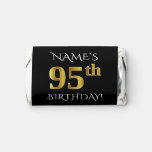 [ Thumbnail: 95th Birthday — Elegant, Faux Gold Look 95 + Name ]