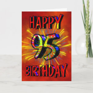 95th Birthday Fireworks Card