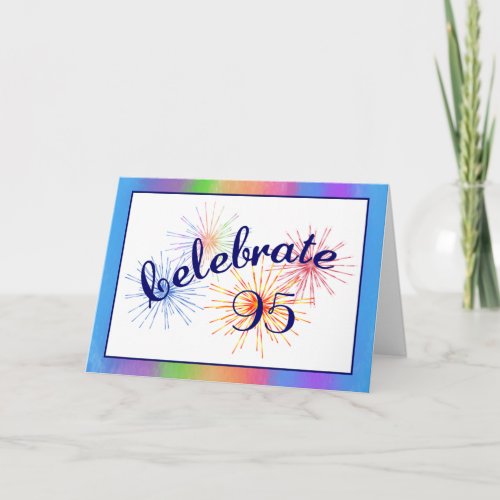 95th Birthday Fireworks Card