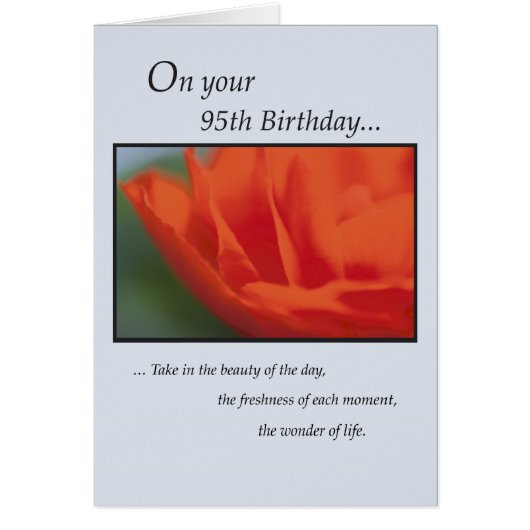 95th Birthday Flower Cards (Front)