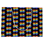 [ Thumbnail: 95th Birthday: Fun Rainbow Event Number 95 Pattern Gift Bag ]