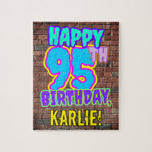 95th Birthday ~ Fun, Urban Graffiti Inspired Look Jigsaw Puzzle