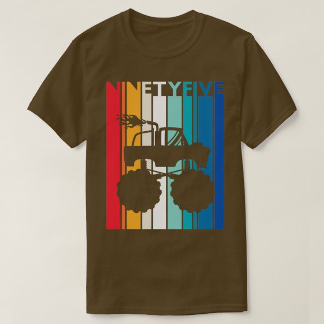 95th Birthday Gift Monster Truck Shirt 95 Year Old (Design Front)