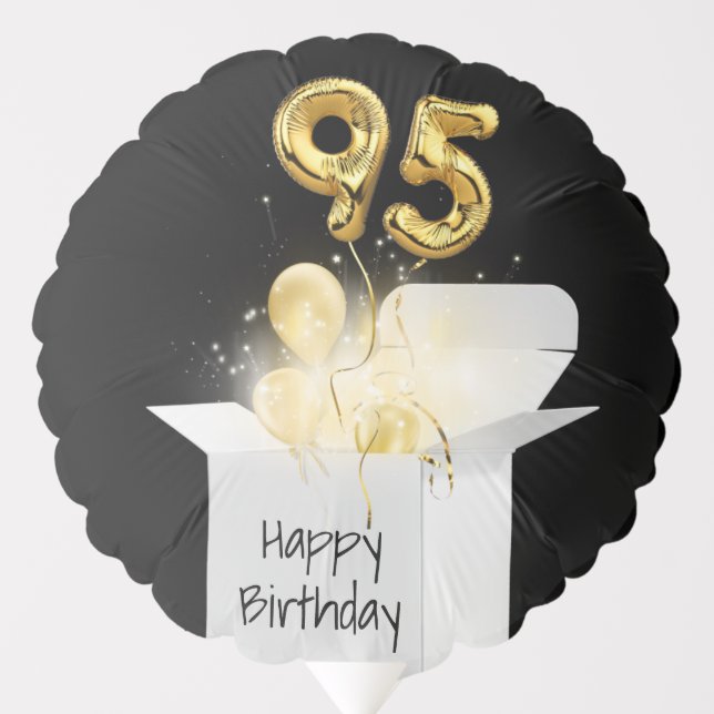 95th Birthday Gold Party Balloons (Front)