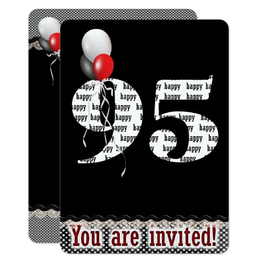 95th Birthday Invitation | Zazzle.com