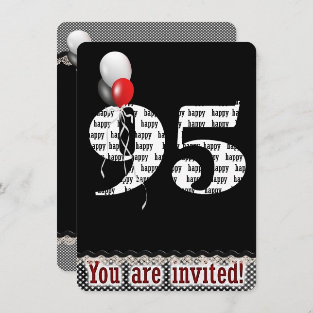 95th Birthday Invitation (Front/Back)