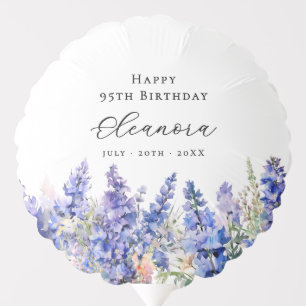 95th Birthday July Birth Flower Larkspur Custom Balloon