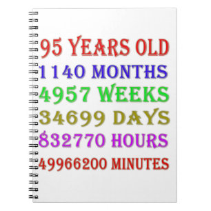 95th Birthday Milestones Notebook