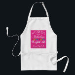 95th Birthday Most Fabulous Colorful Gems Pink Adult Apron<br><div class="desc">Celebrate the milestone birthday of your favorite senior citizen with this fun gift reminding them of how fabulous they are. White and grey lettering on deep pink background. Colorful diamond-cut gems in rainbow tones serve as accent. Customize with names, initials or other text. This series is in increments of 5...</div>
