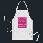95th Birthday Most Fabulous Colorful Gems Pink Adult Apron<br><div class="desc">Celebrate the milestone birthday of your favorite senior citizen with this fun gift reminding them of how fabulous they are. White and grey lettering on deep pink background. Colorful diamond-cut gems in rainbow tones serve as accent. Customize with names, initials or other text. This series is in increments of 5...</div>
