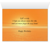 95th birthday Motorcycle sunset Cards (Inside Horizontal (Bottom))