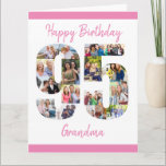 95th Birthday Number 95 Photo Collage Big Custom Card<br><div class="desc">Create your own 95th Birthday Card with a unique photo collage. This big birthday card has a big number 95 cutout filled with your favorite family photos and it can be personalized for mom, grandma or with a name. The template is set up for you to edit the messages inside...</div>