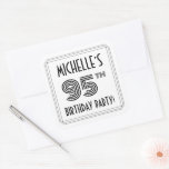 [ Thumbnail: 95th Birthday Party: Art Deco Style + Custom Name Sticker ]