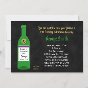 95th Birthday Party Invitation Chalkboard