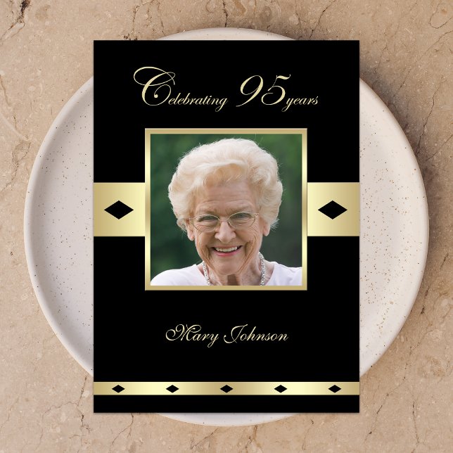 95th Birthday Party Invitation Photo 95th (Creator Uploaded)