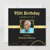 95th Birthday Party Invitations - Photo Optional (Front)