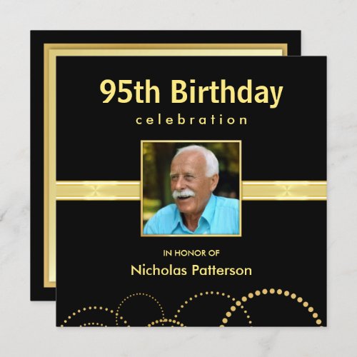 95th Birthday Party Invitations _ Photo Optional