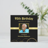 95th Birthday Party Invitations - Photo Optional (Standing Front)