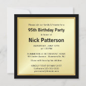 95th Birthday Party Invitations - Photo Optional (Back)