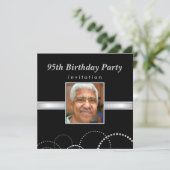 95th Birthday Party - Masculine Photo Invitations (Standing Front)
