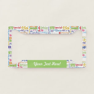95th Birthday Party Personalized Gifts License Plate Frame