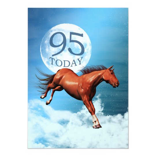 95th birthday Spirit horse party invitation