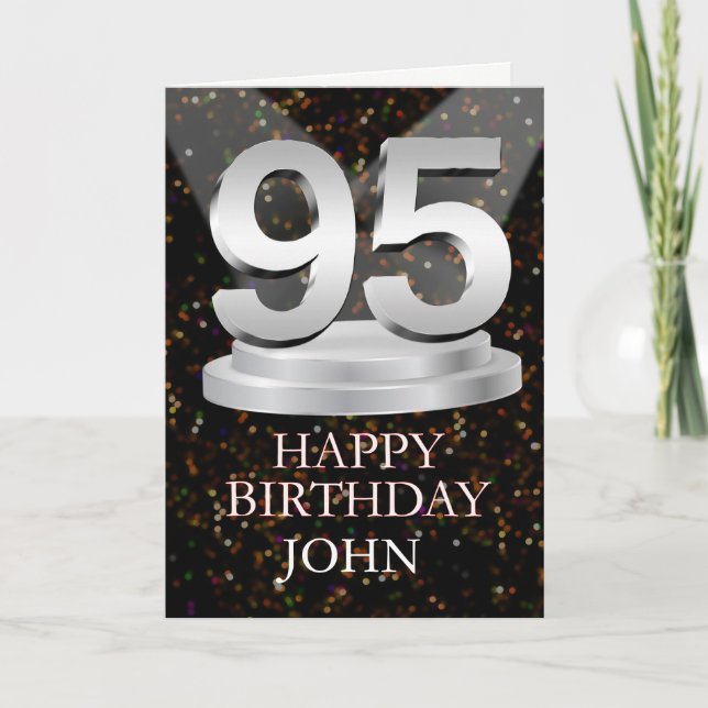 95th Birthday Spotlights Add A Name Card (Front)