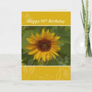 95th Birthday Sunflower Card
