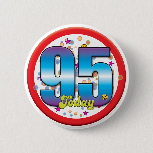 95th Birthday Today v2 Button (Front)