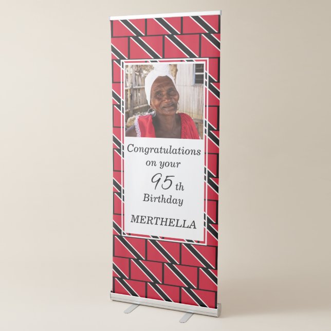 95th Birthday TRINIDAD Custom Photo Retractable Banner (3/4)