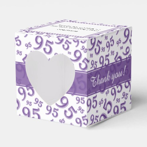 95th Thank You Birthday Purple Number pattern 95 Favor Boxes