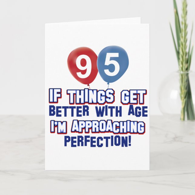 95th year old birthday gift card (Front)