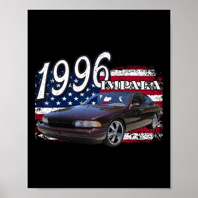 96 Impala Lowrider Ss 4th Of July American  Poster (Front)