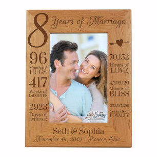 96 Months of Hugs 8th Anniversary Picture Frame