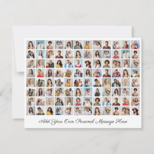 96 Photo Collage Add Your Own Greeting Holiday Card