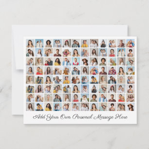 96 Photo Collage Add Your Own Greeting Holiday Card