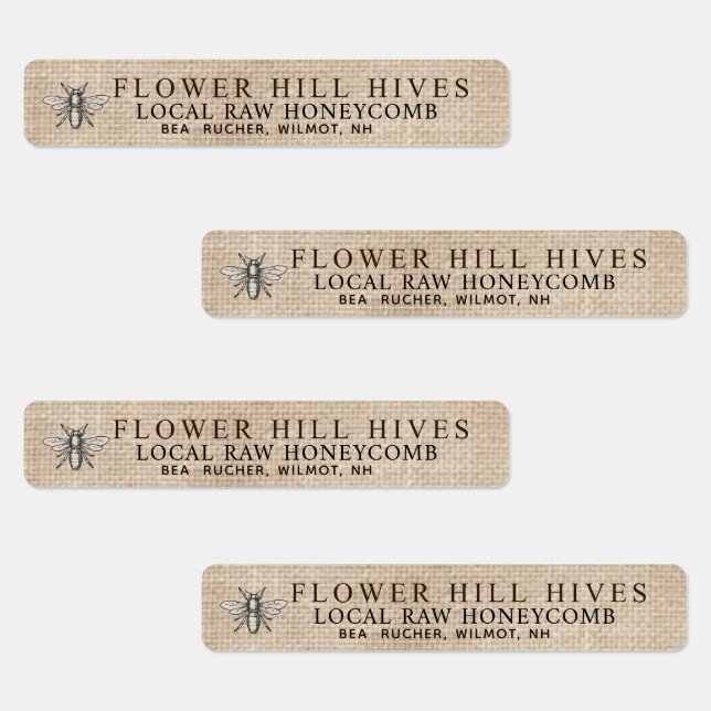 96 skinny waterproof Honeycomb Labels  (Group)