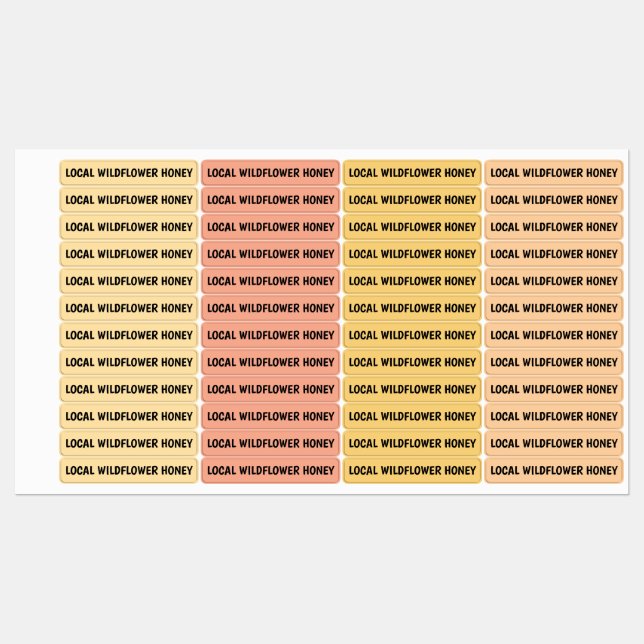 96 Tamper-evident Seal Honey Jar Lid Security Labels (Sheet)