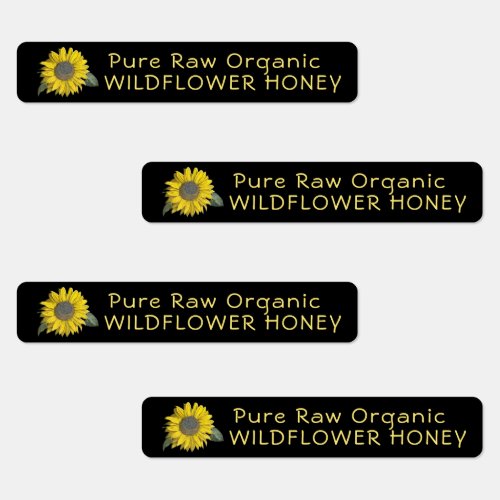96 Tamper_evident Seal Wildflower Honey SUNFLOWER Labels