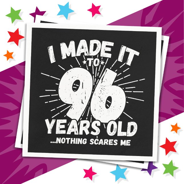 96 Year Old Sarcastic Meme Funny 96th Birthday Napkins (Creator Uploaded)