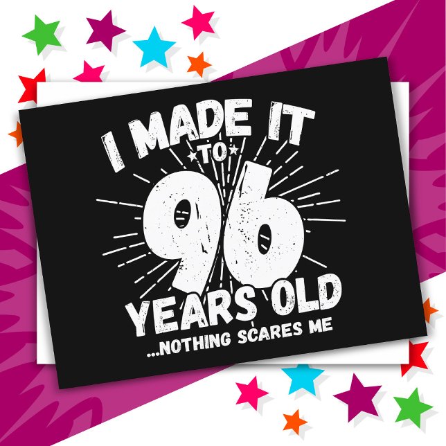 96 Year Old Sarcastic Meme Funny 96th Birthday Postcard (Creator Uploaded)