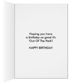 96th birthday baseball jokes cards (Inside (Right))
