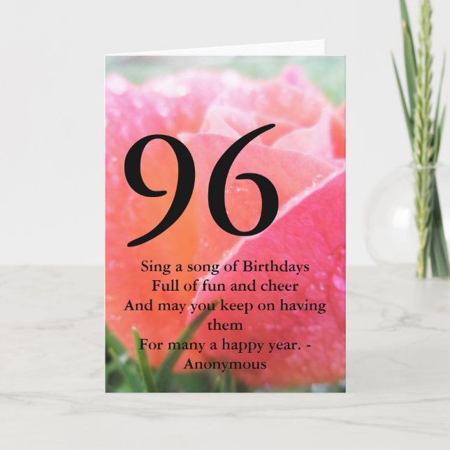 96th Birthday Card (Front)